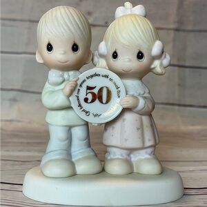 Precious Moments 50th Anniversary Figurine - Cream and White